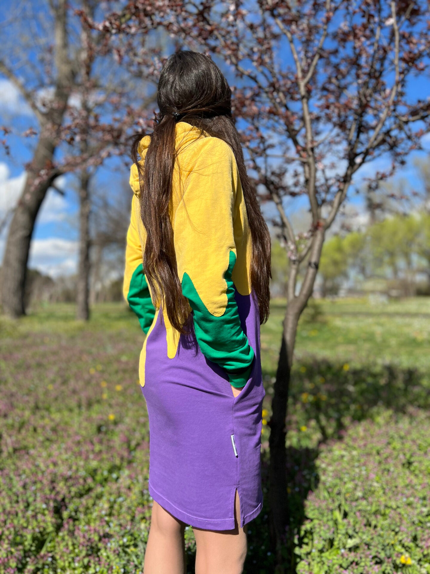 Drippin’ rainbow hoodie tunic