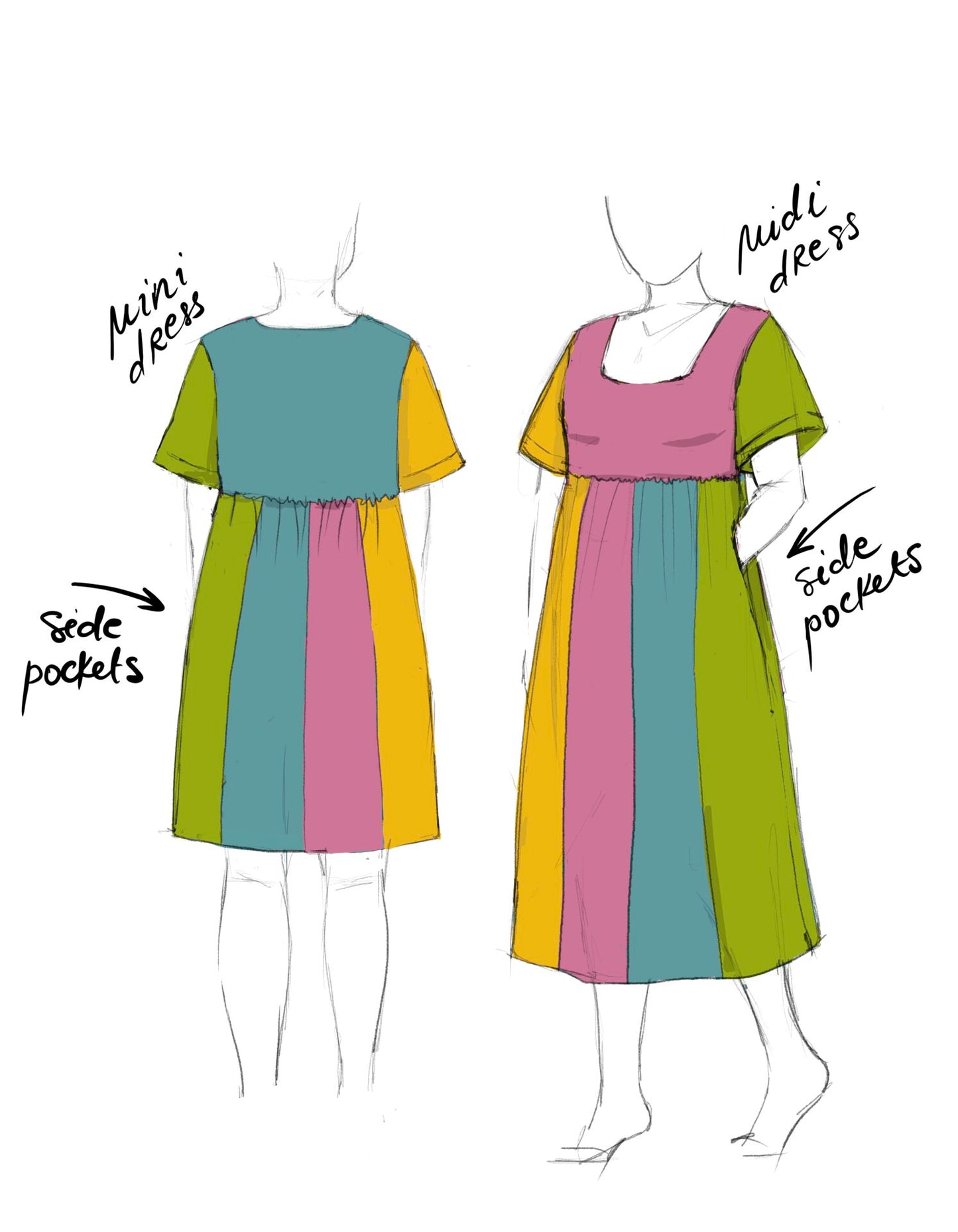 Color splash popsicle dress