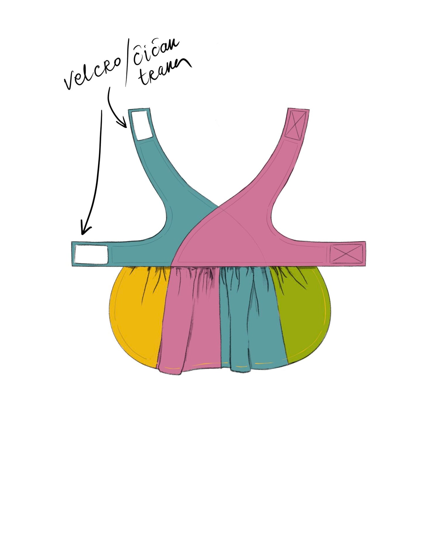 Color splash popsicle doggo dress