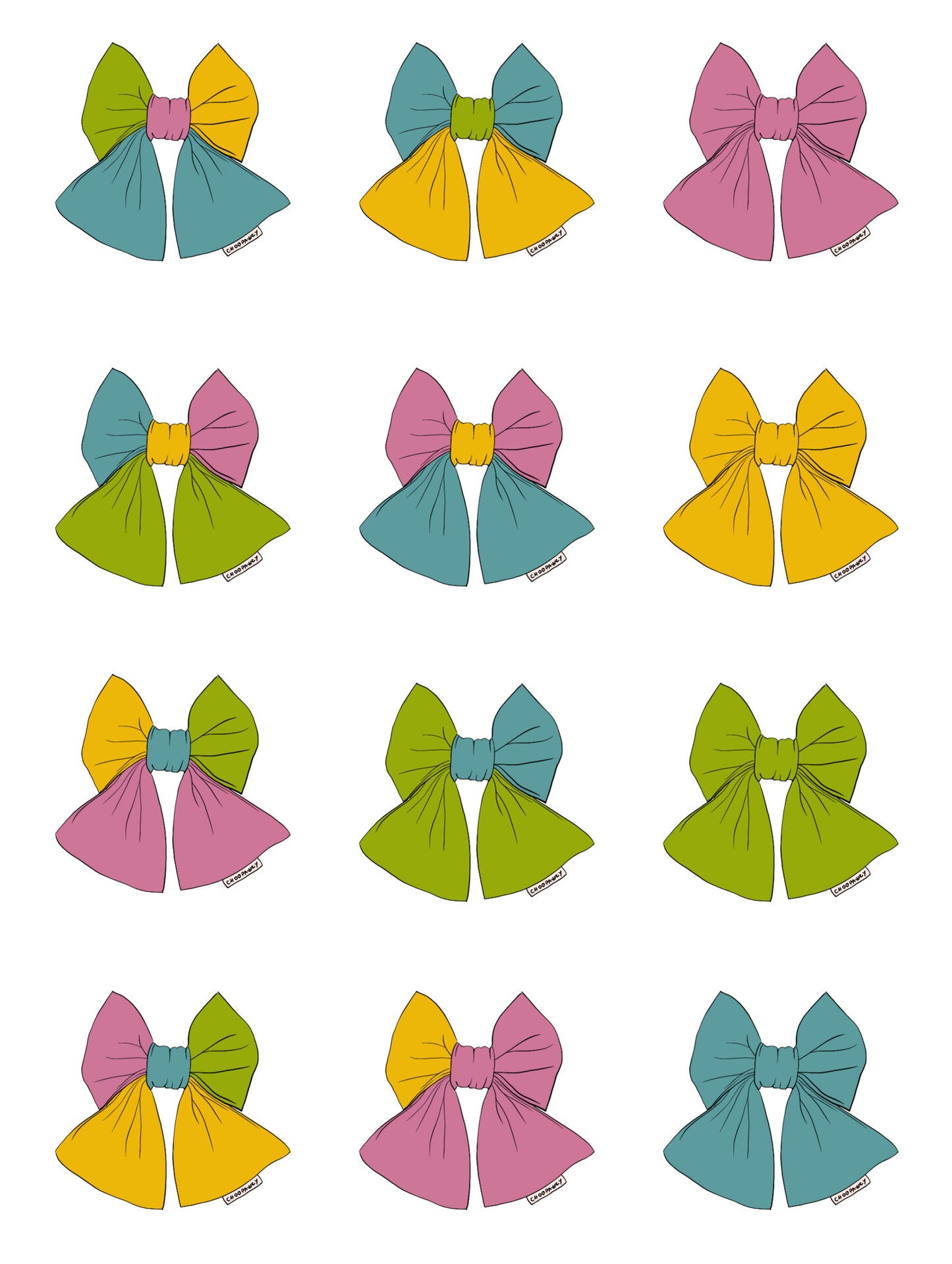 Summer sailor bow tie