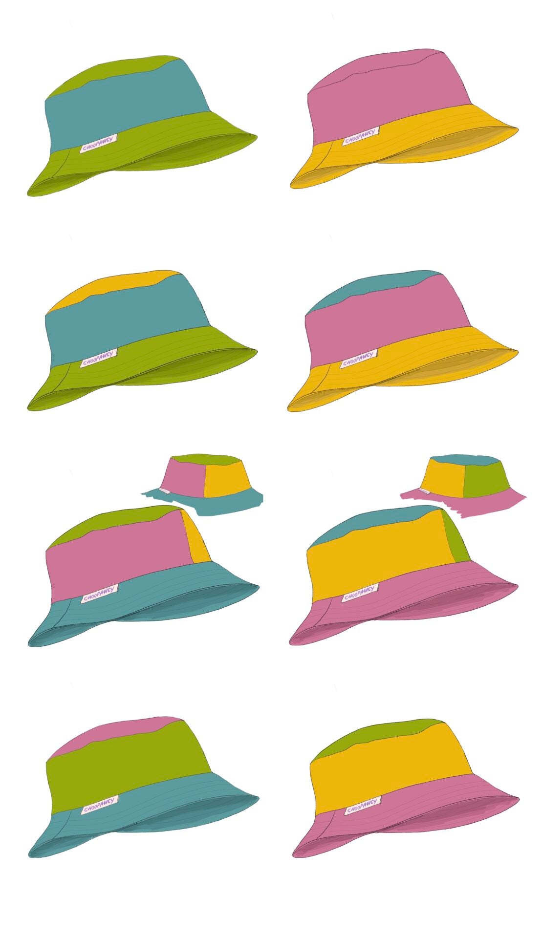 Human bucket hat