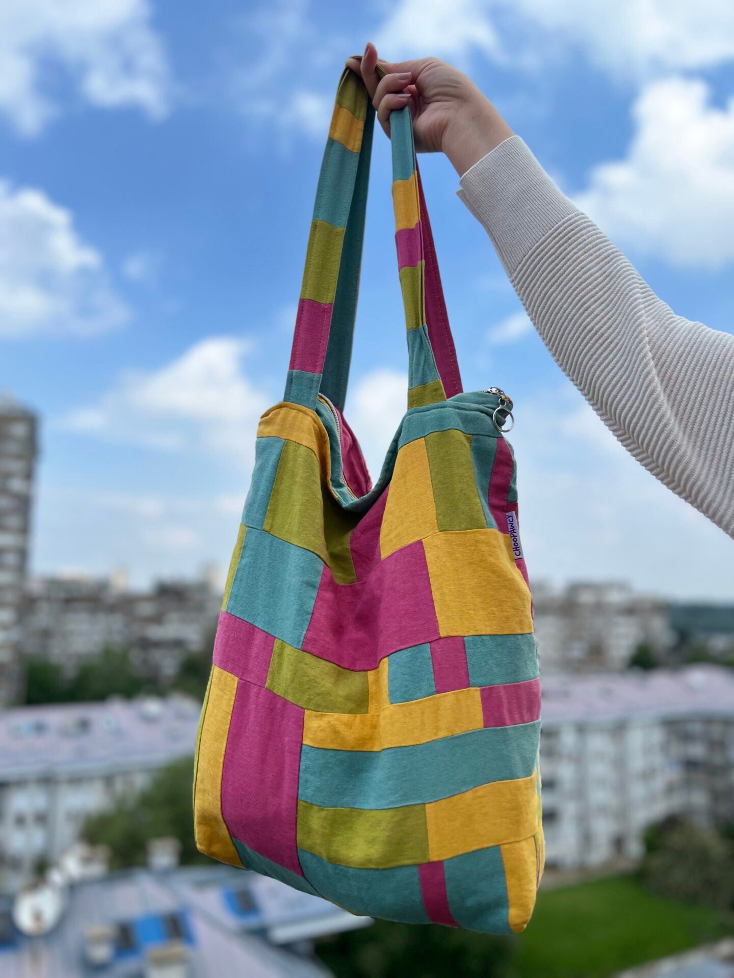 Color splash torba od lana