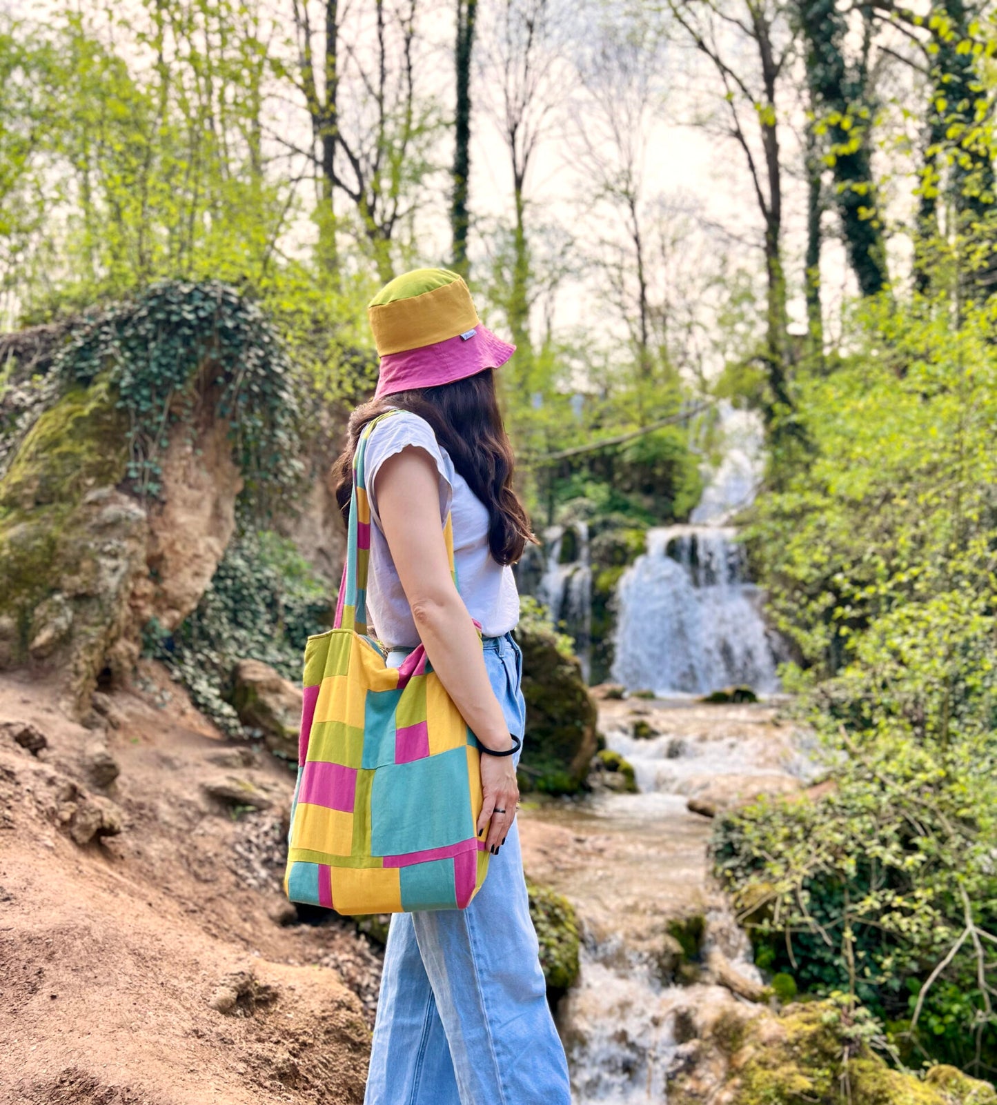 Color splash torba od lana